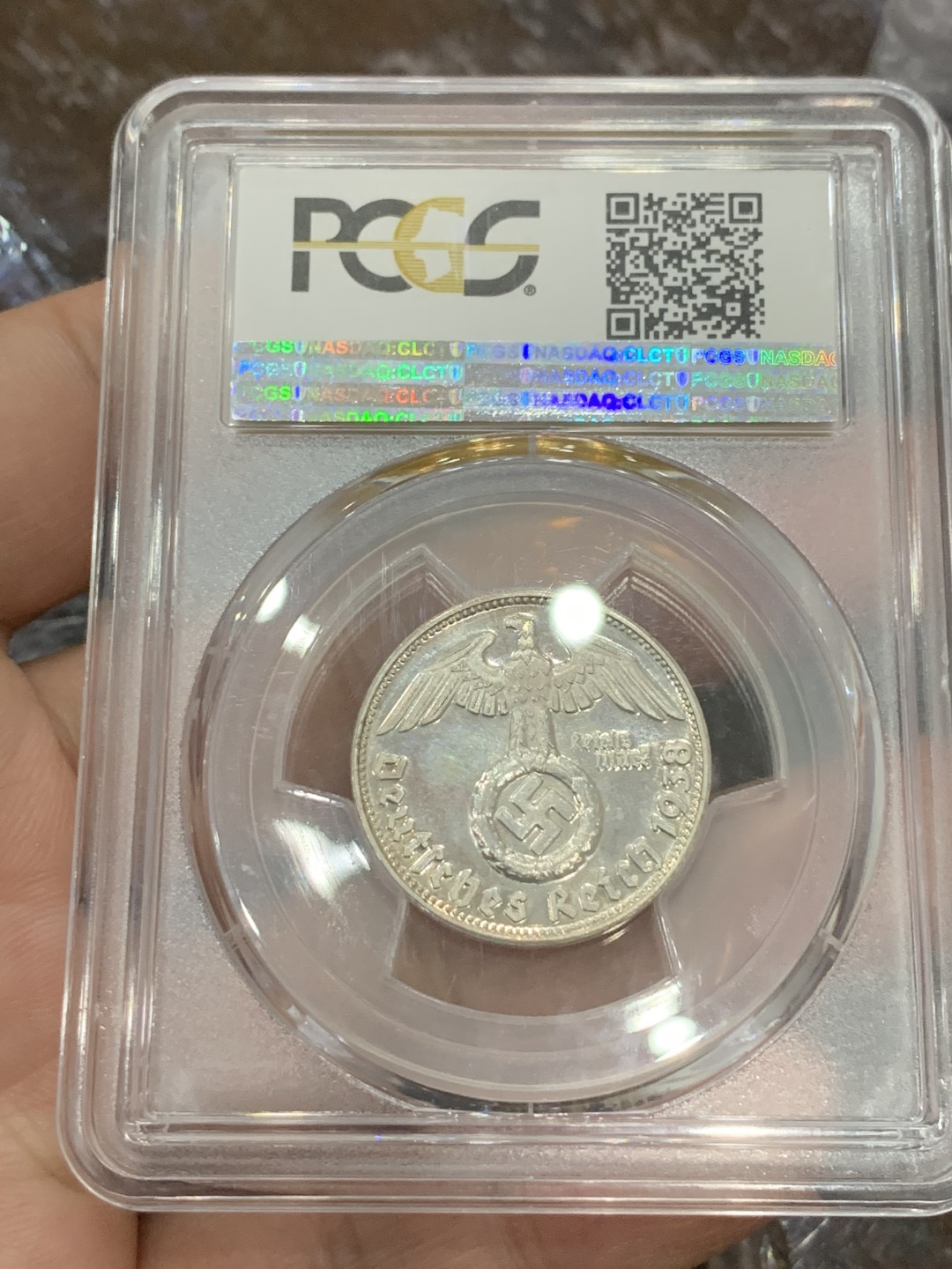 《竞宝斋》第106场-周日，周一 2场连拍（全场包邮） PCGS-SP66 小胡子头像2马克，美术生经典品种，无需多言，高点具在，要啥有啥