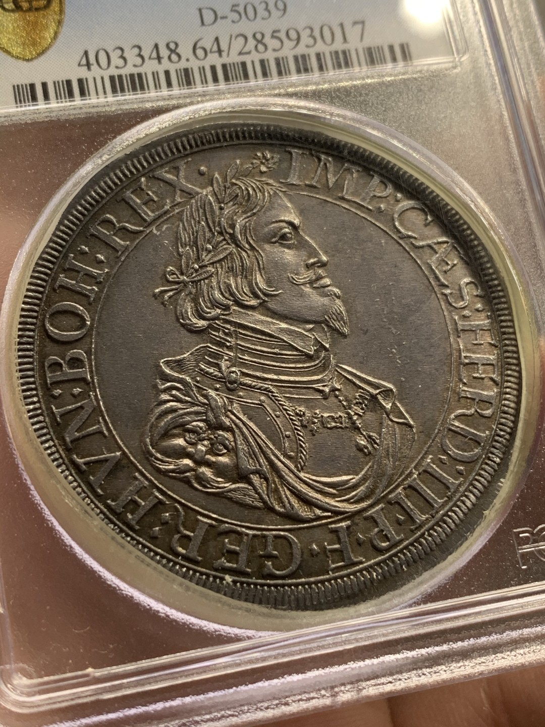 《竞宝斋》第106场-周日，周一 2场连拍（全场包邮） 推荐！PCGS MS64 神圣罗马帝国 1641 奥格斯堡大泰勒，双面包浆均匀 近乎完美的状态 将近400年的岁月 类似的包浆币21年拍了5760美元