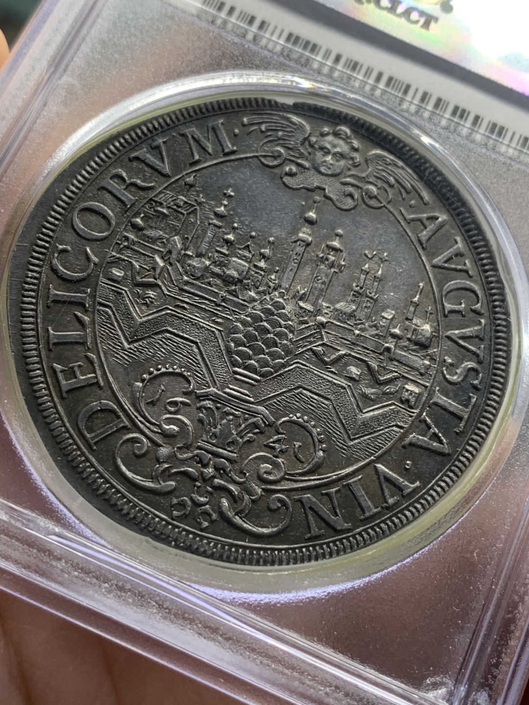 《竞宝斋》第106场-周日，周一 2场连拍（全场包邮） 推荐！PCGS MS64 神圣罗马帝国 1641 奥格斯堡大泰勒，双面包浆均匀 近乎完美的状态 将近400年的岁月 类似的包浆币21年拍了5760美元