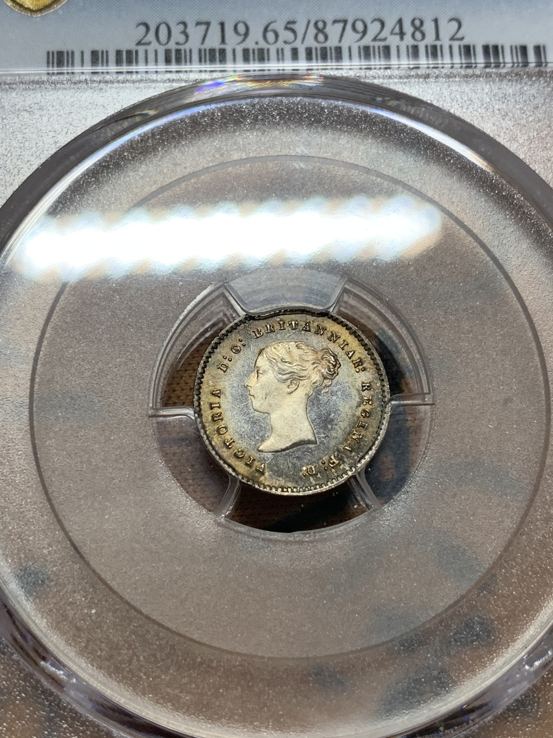 《竞宝斋》第106场-周日，周一 2场连拍（全场包邮） PCGS PL64-65 英国 1858年 维多利亚濯足币，PL首见，全是冠亚军分。早期濯足币存世稀少，非后期可比