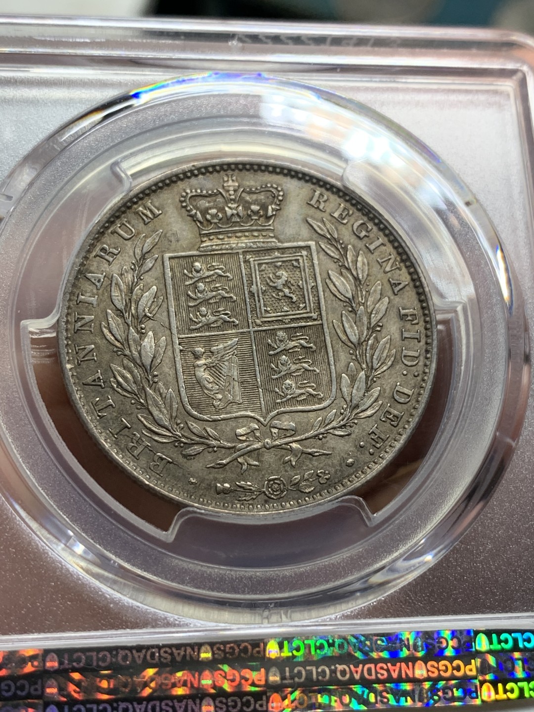 《竞宝斋》第106场-周日，周一 2场连拍（全场包邮） PCGS-AU53 1840年 英国维多利亚半克朗 S级珍惜度，早期小维半克朗外拍价格几乎是 后期版本的一倍