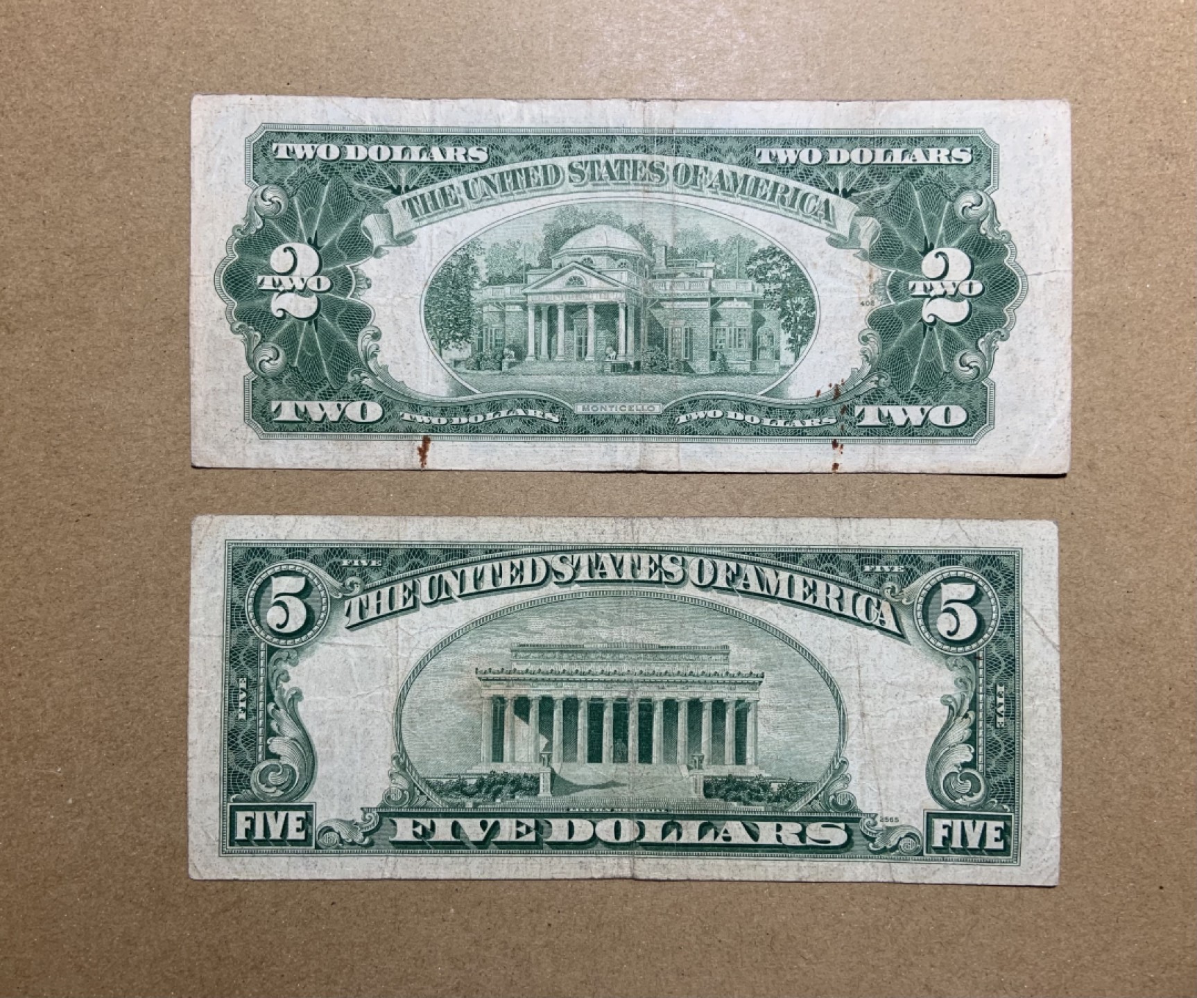 收藏联盟Quantum Auction 第199期拍卖  美国1953年政府券2-5美元 品相如图