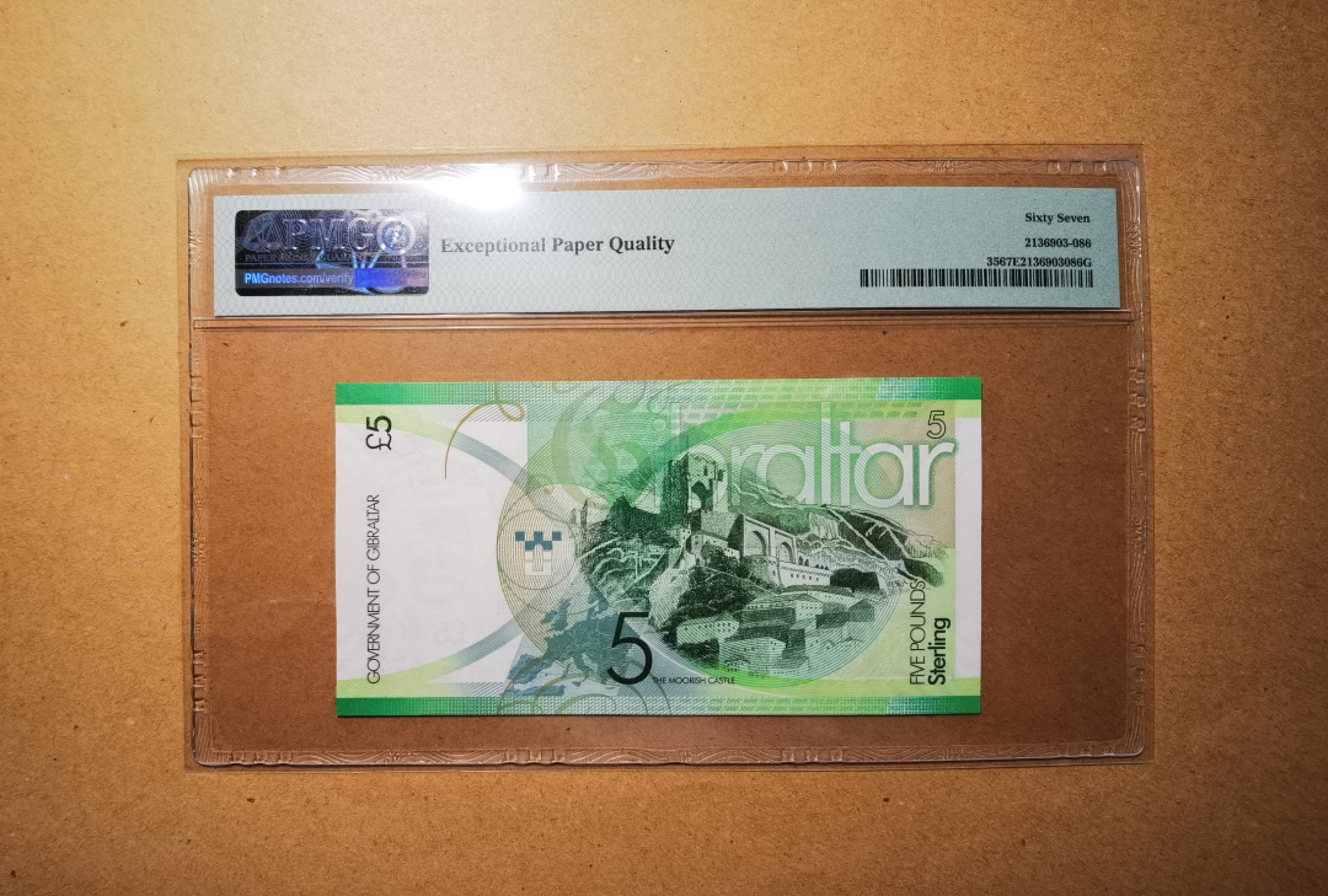 【Blue Auction】✨世界纸币精拍第237期  【AAA】直布罗陀 2011年5镑 PMG67EPQ 