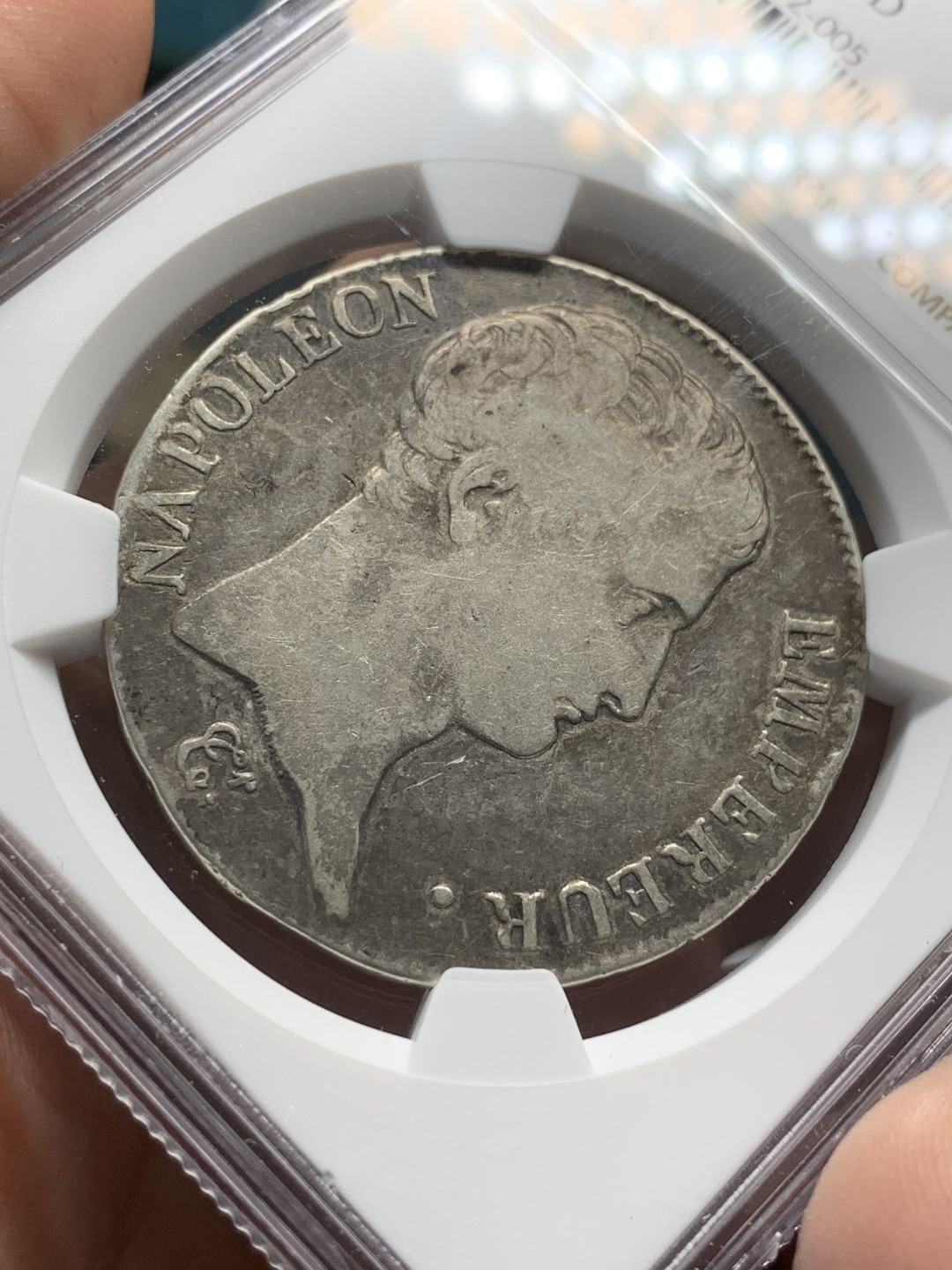 《竞宝斋》第107场-周日，周一 2场连拍（全场包邮） NGC VF 法国 拿一 共和13年 M版 5法郎银币 少见版本 相对少的年份 可以当品种