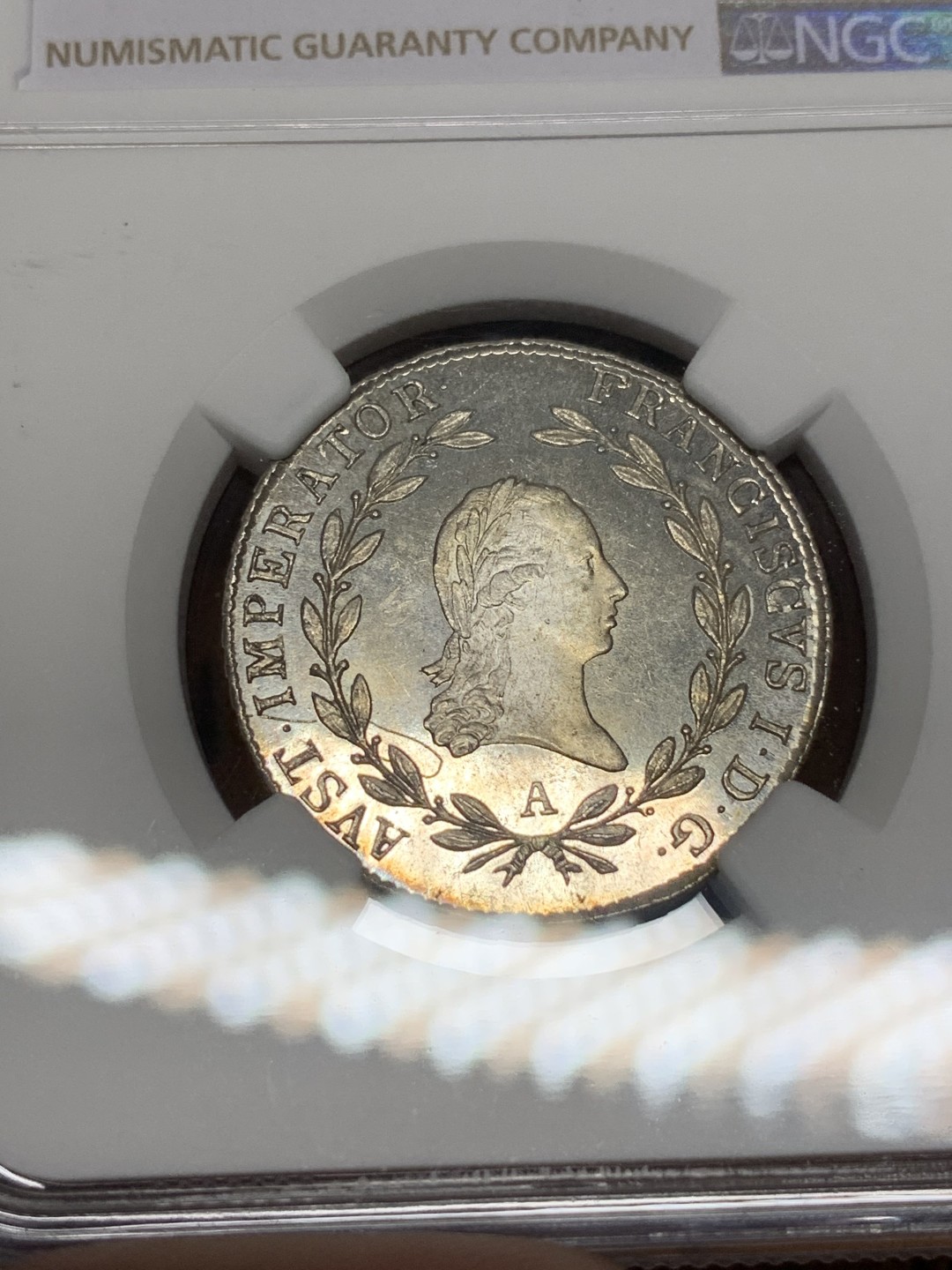 《竞宝斋》第107场-周日，周一 2场连拍（全场包邮） 唯一冠军 NGC MS65  1810年奥地利20K银币 PL底板 无敌状态