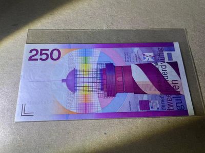 【Blue Auction】✨世界纸币精拍第237期  - 荷兰 1985年250盾 经典灯塔 全新UNC 绝品