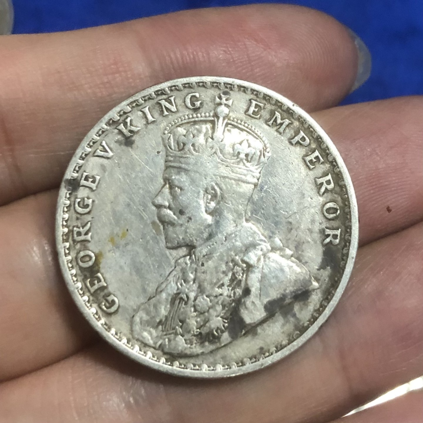 【保诚微拍】第37期 古今中外币章（部分评级）18号晚上七点半自动开拍！！！ 英属印度 1919年 乔治五世 1卢比 银币（11.66克，91.7%银）