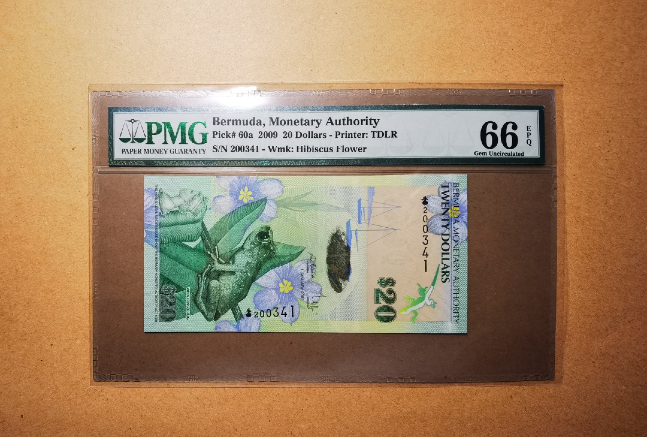 【Blue Auction】✨世界纸币精拍第237期  【洋葱冠】百慕大 2009年20元 PMG66EPQ 