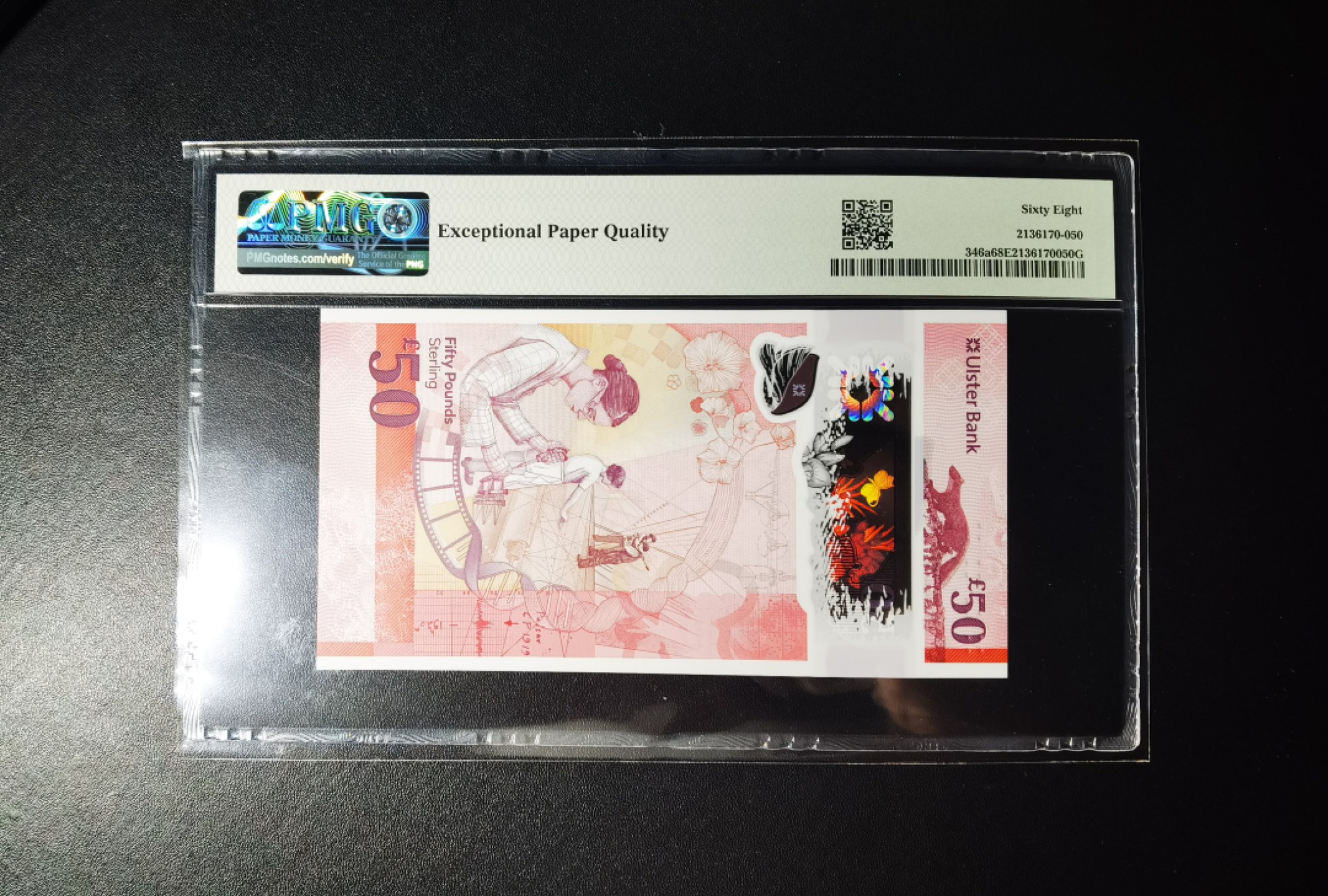 【Blue Auction】✨世界纸币精拍第237期  【AA冠无47】北爱尔兰 2021年50镑 PMG68EPQ 高分