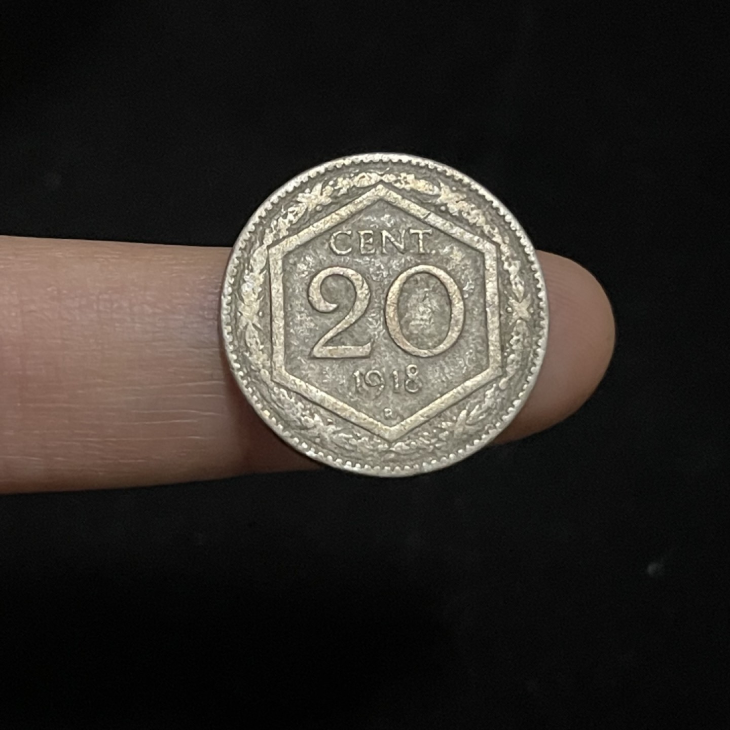 外国硬币0元起拍（9） 意大利1918年一战时期 盾牌20分