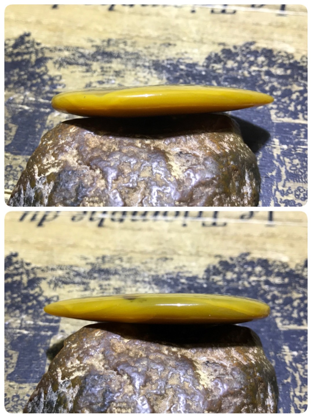 放福利，精美高润度鸡油黄冻料战国水滴型大吊坠（把件）一个，
