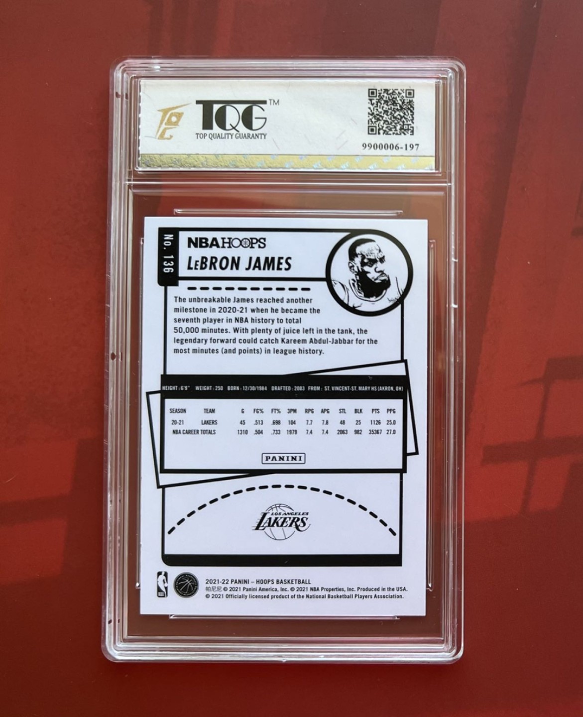 【稀奇送评】【TQG星卡评级】福利限时拍专场【2】 勒布朗詹姆斯