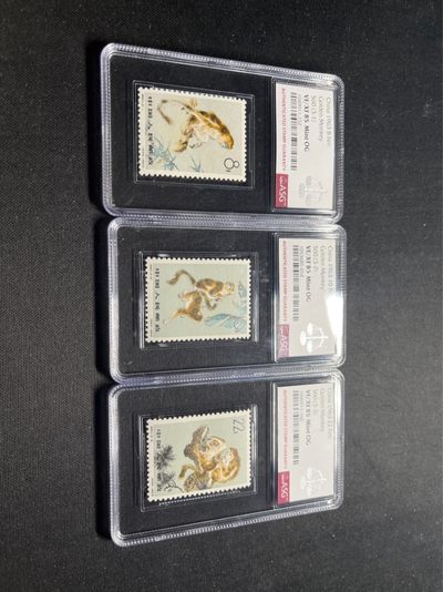 洪涛臻品 精选邮票限时拍卖第五十八期 - 特60金丝猴新全 ASG85同分一套OG，人气套票，白胶润泽，爱不释手，最严格时期出分，喜欢不要错过。ASG评级处于初级阶段，未来市场潜力巨大，注意提前囤精品货