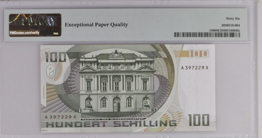 收藏联盟Quantum Auction 第200期拍卖  奥地利1984年100先 PMG66 