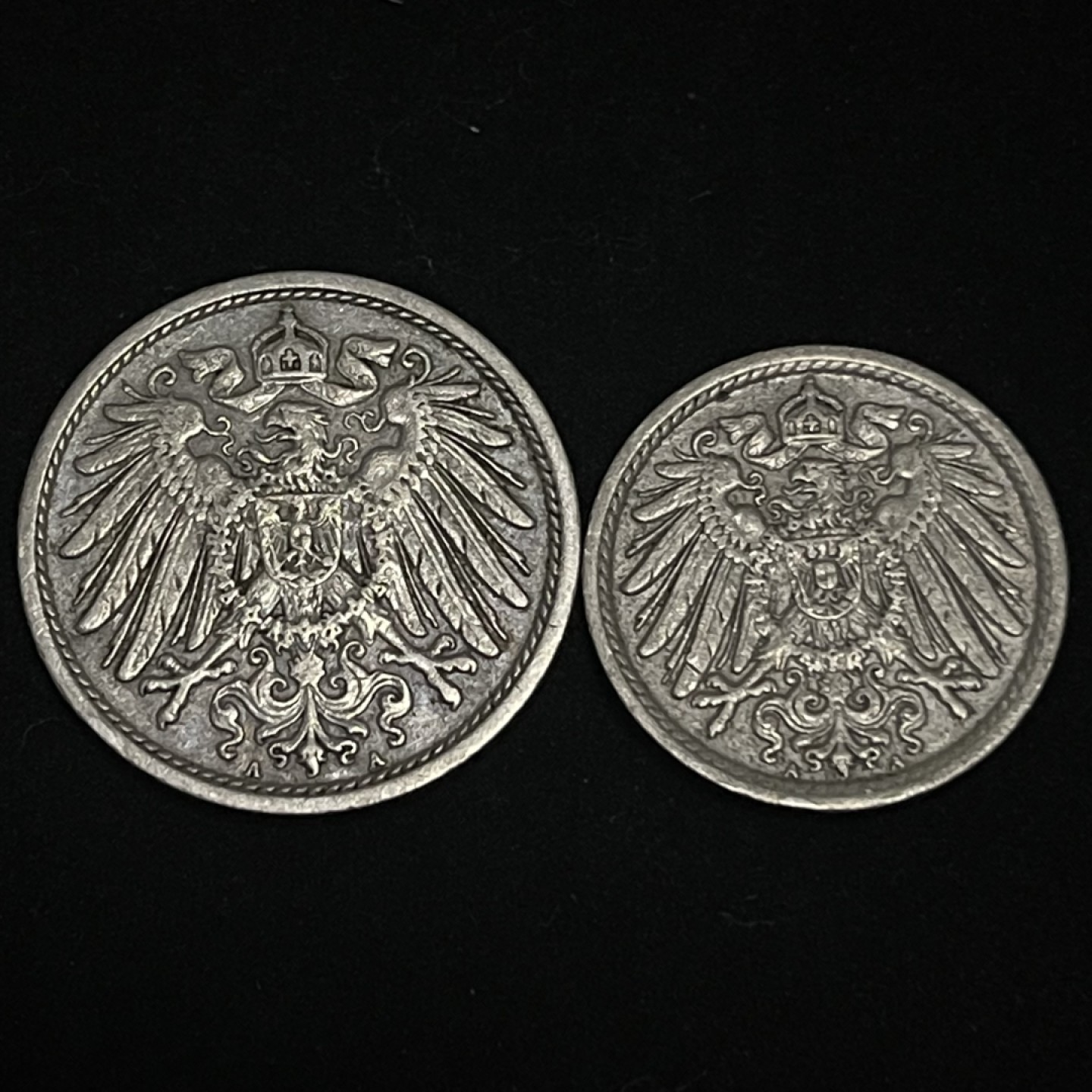 外国硬币0元起拍（11） 1912年德国5，10芬妮