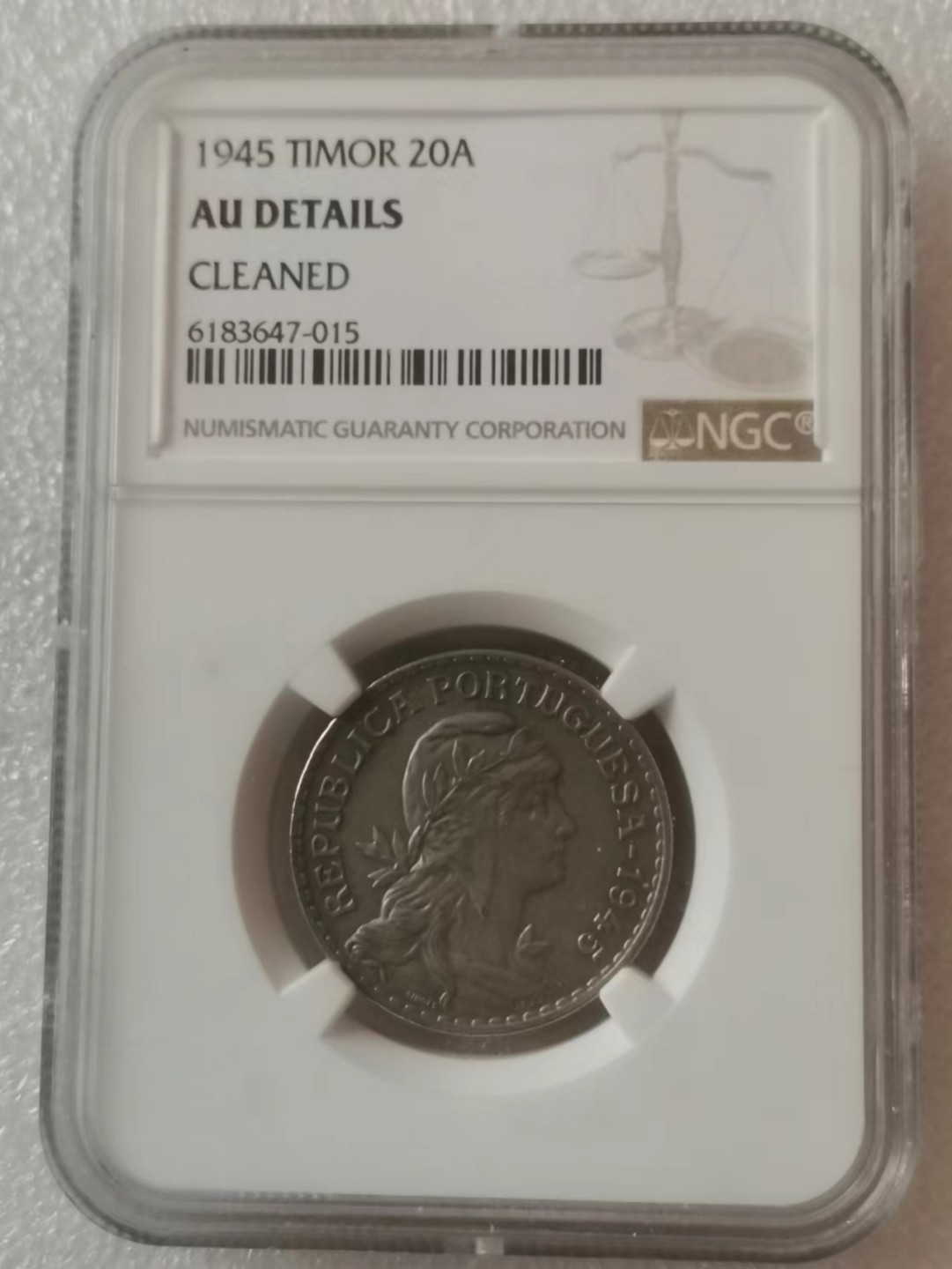 瓶子🏺第62期拍卖会 葡属帝汶1945年20分硬币（稀有）