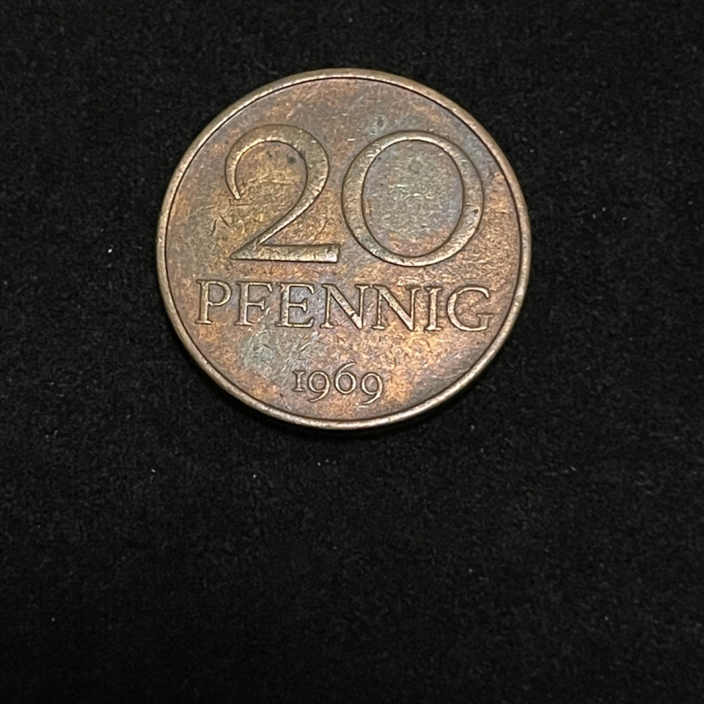 外国硬币0元起拍（12） 1969东德20芬妮