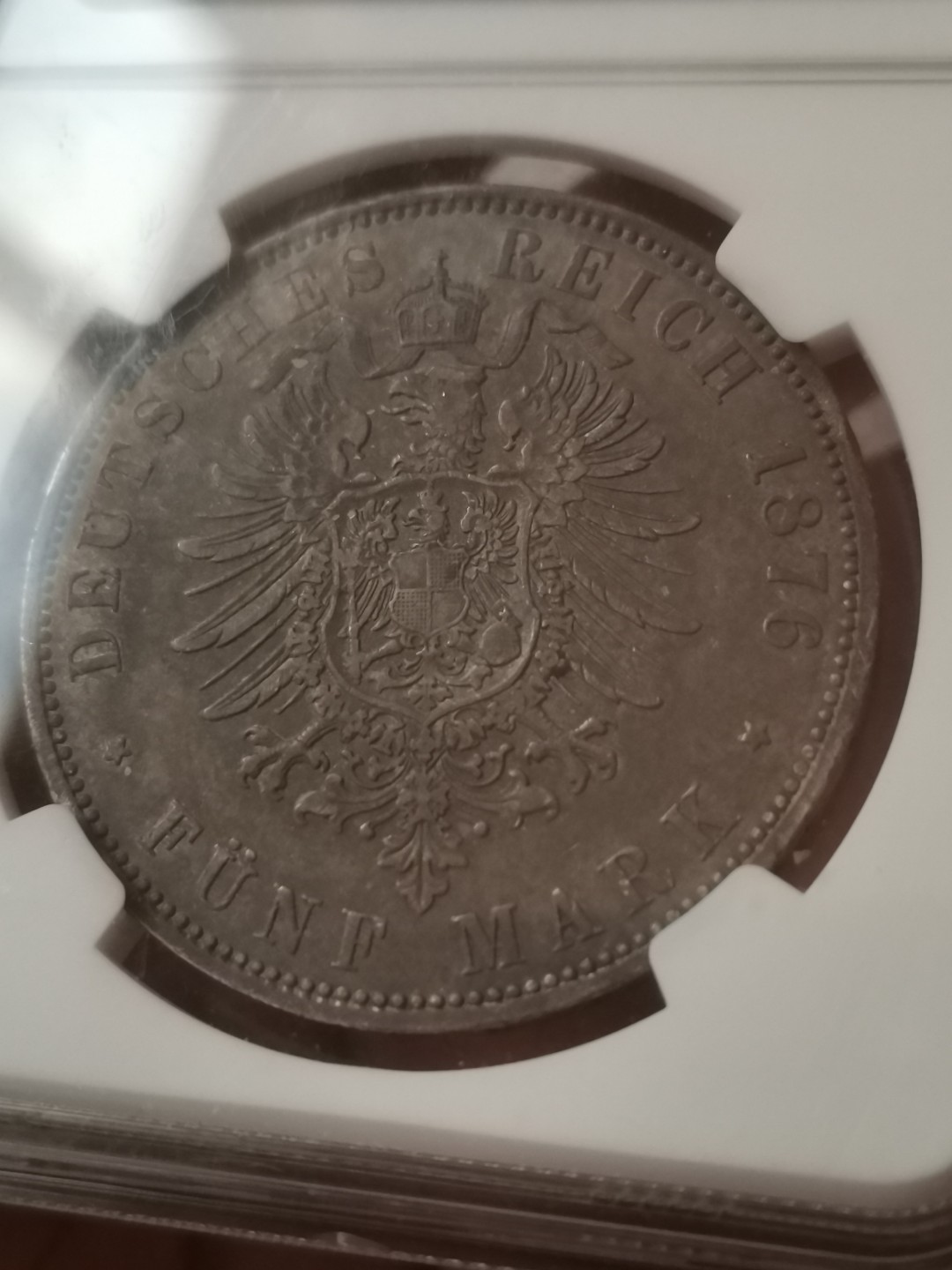 瓶子🏺第62期拍卖会 德国1876年短翅5马克银币