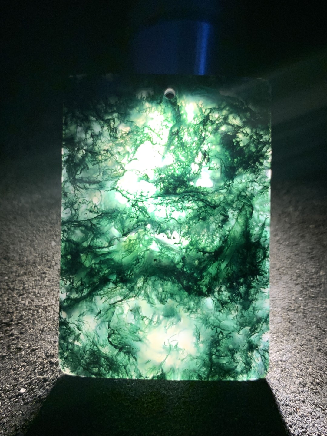 精美绿水草玛瑙牌子一块，