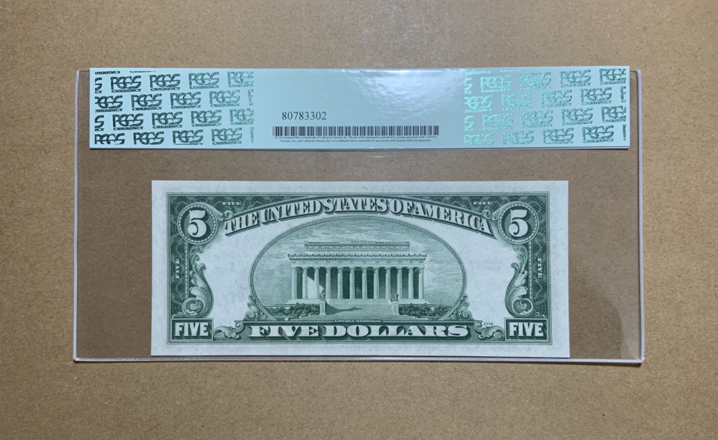 收藏联盟Quantum Auction 第200期拍卖  美国1953年5美元银币券 PCGS66