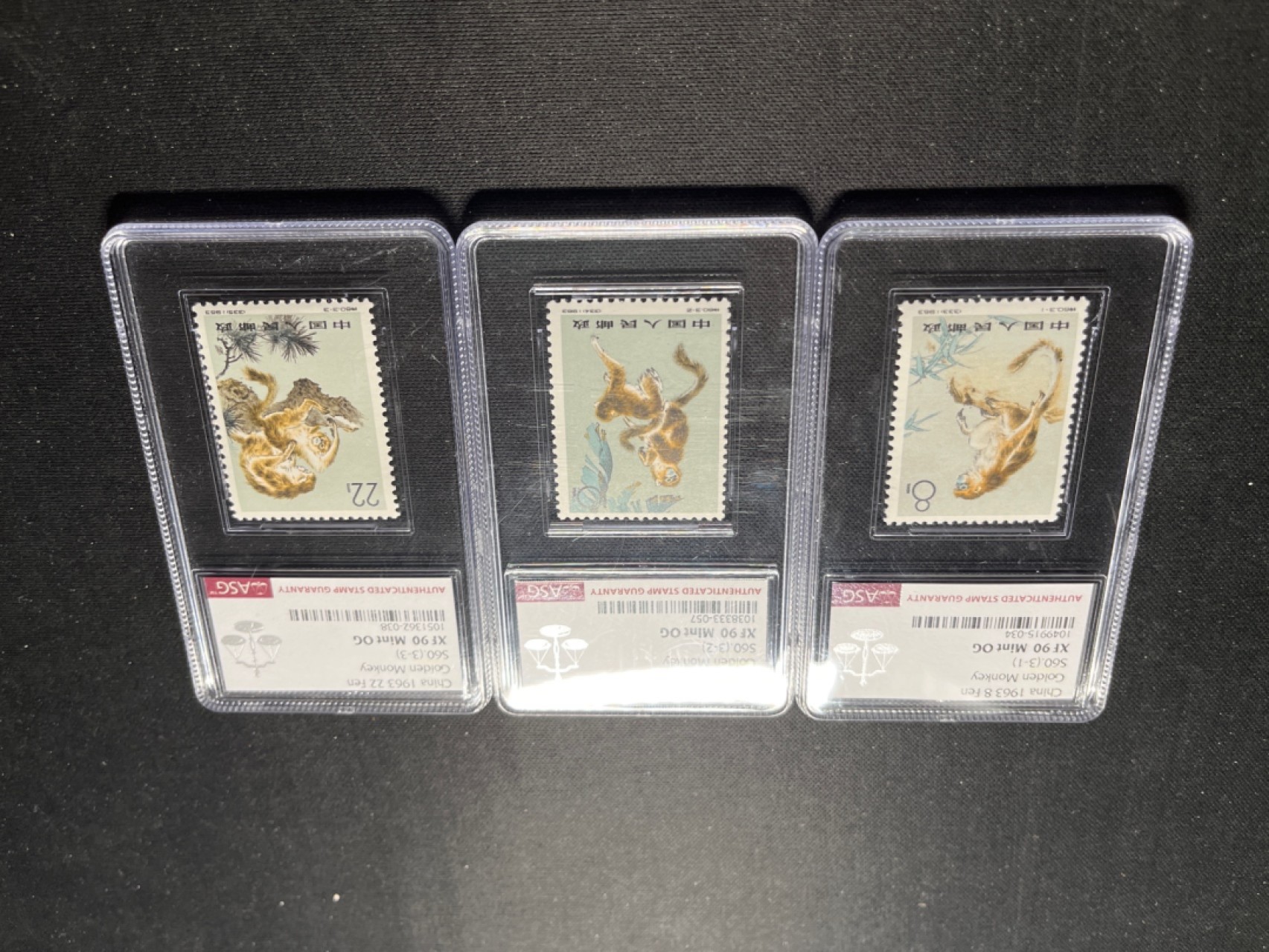 洪涛臻品 精选邮票限时拍卖第六十三期 特60金丝猴新全 ASG90同分一套OG，人气套票，白胶润泽，爱不释手，最严格时期出分，喜欢不要错过。ASG评级处于初级阶段，未来市场潜力巨大，注意提前囤精品货