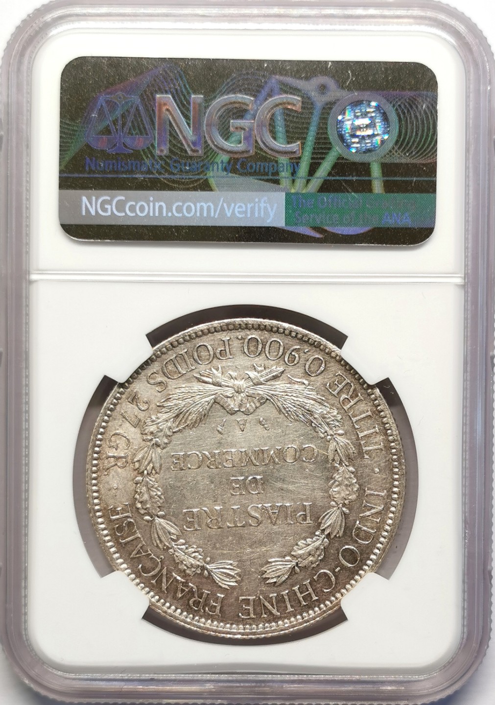 凡希社世界钱币微拍第二百十六期 1901法属印度支那皮亚斯特大银NGC-UNCD细节上佳！