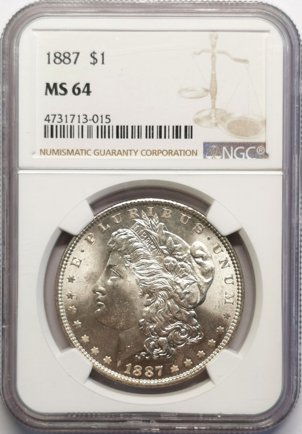 凡希社世界钱币微拍第二百十六期 1887美国摩根Dollar大银NGC-MS64