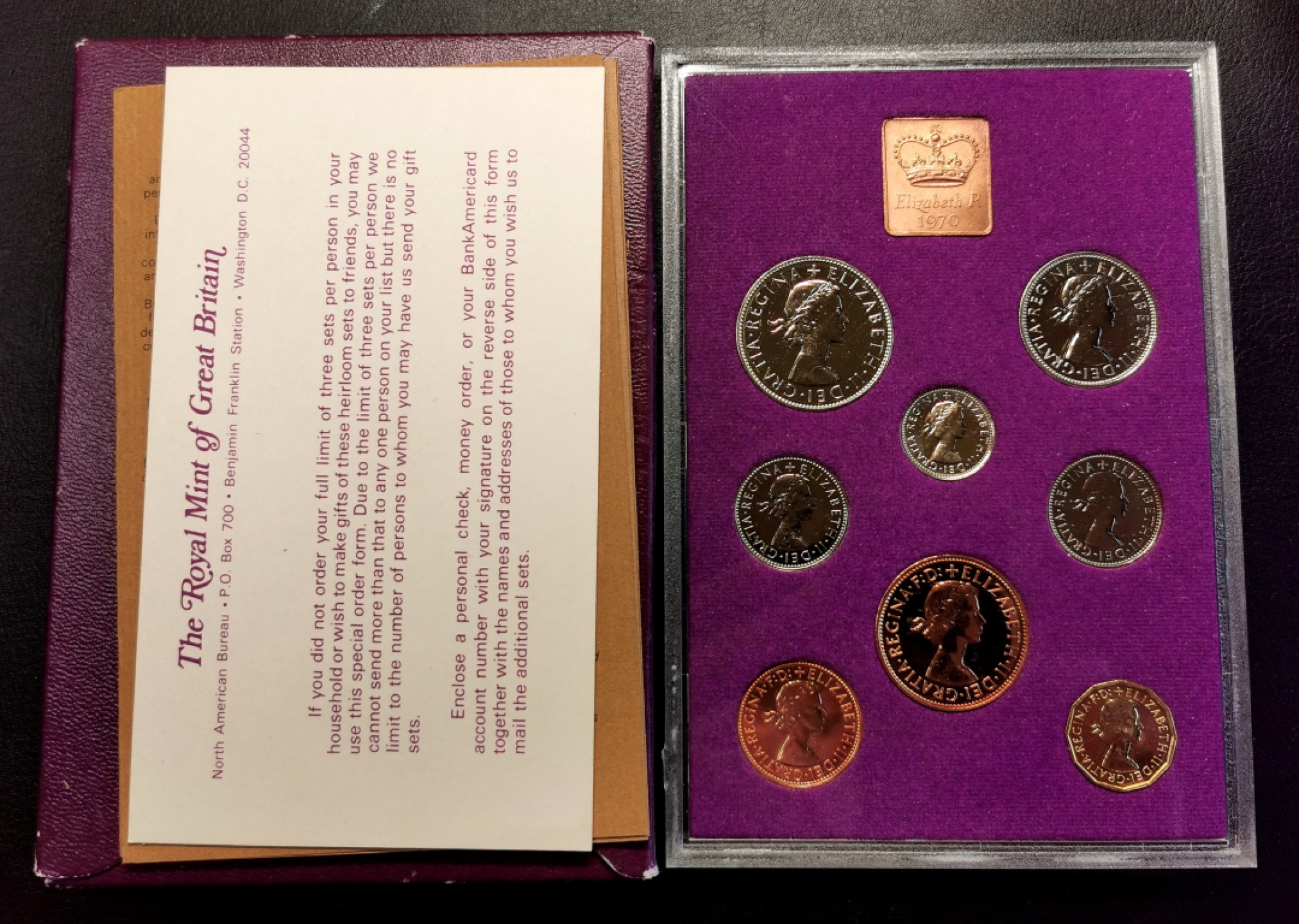 凡希社世界钱币微拍第二百十六期 1970英国精铸PS原厂包装