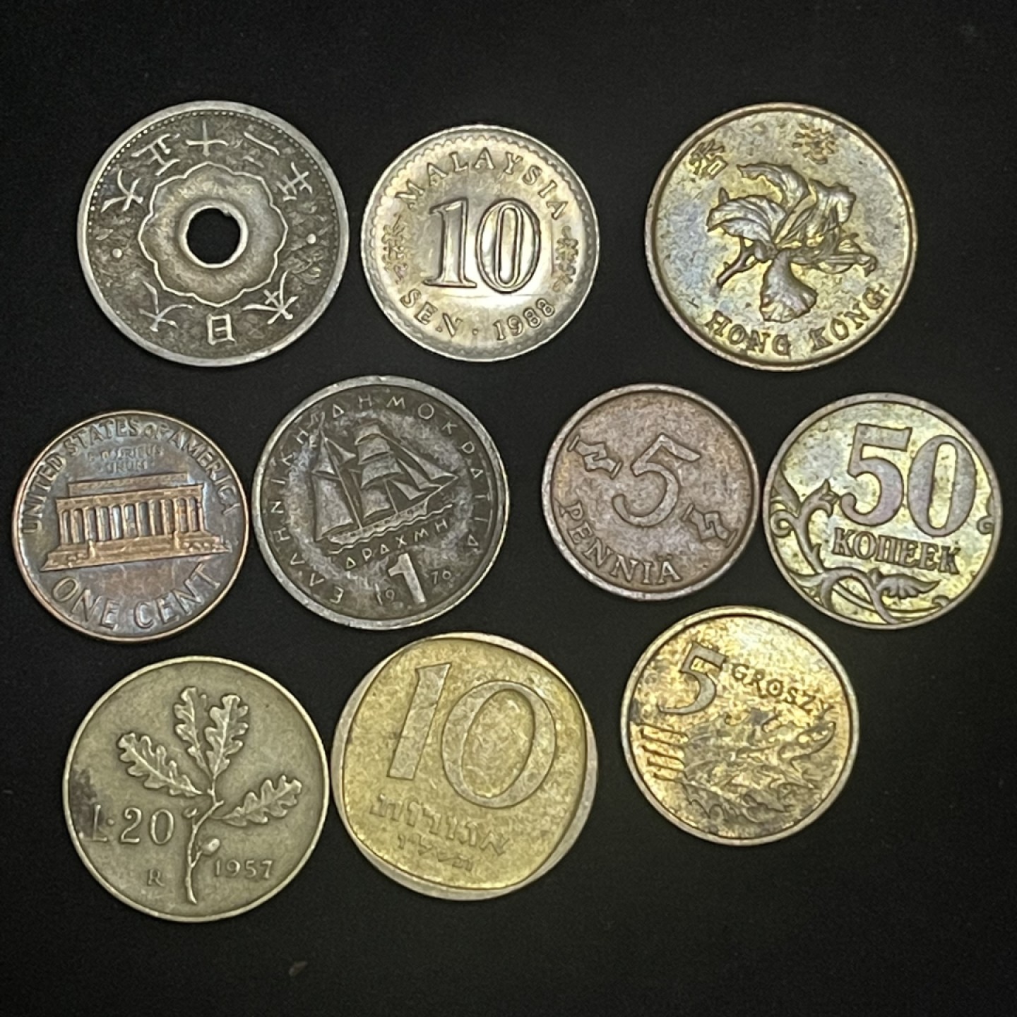外国硬币0元起拍（13）22号所有订单统一发货 散币10枚