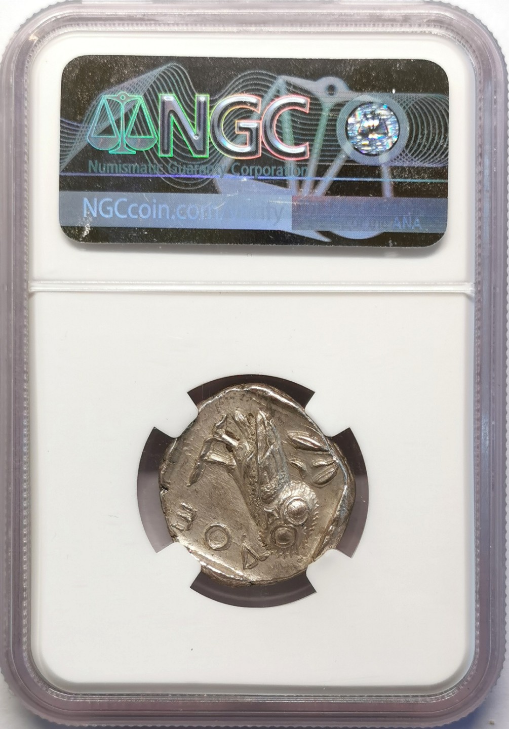 凡希社世界钱币微拍第二百十六期 古希腊雅典娜与猫头鹰4德拉克马银币NGC-CHAU