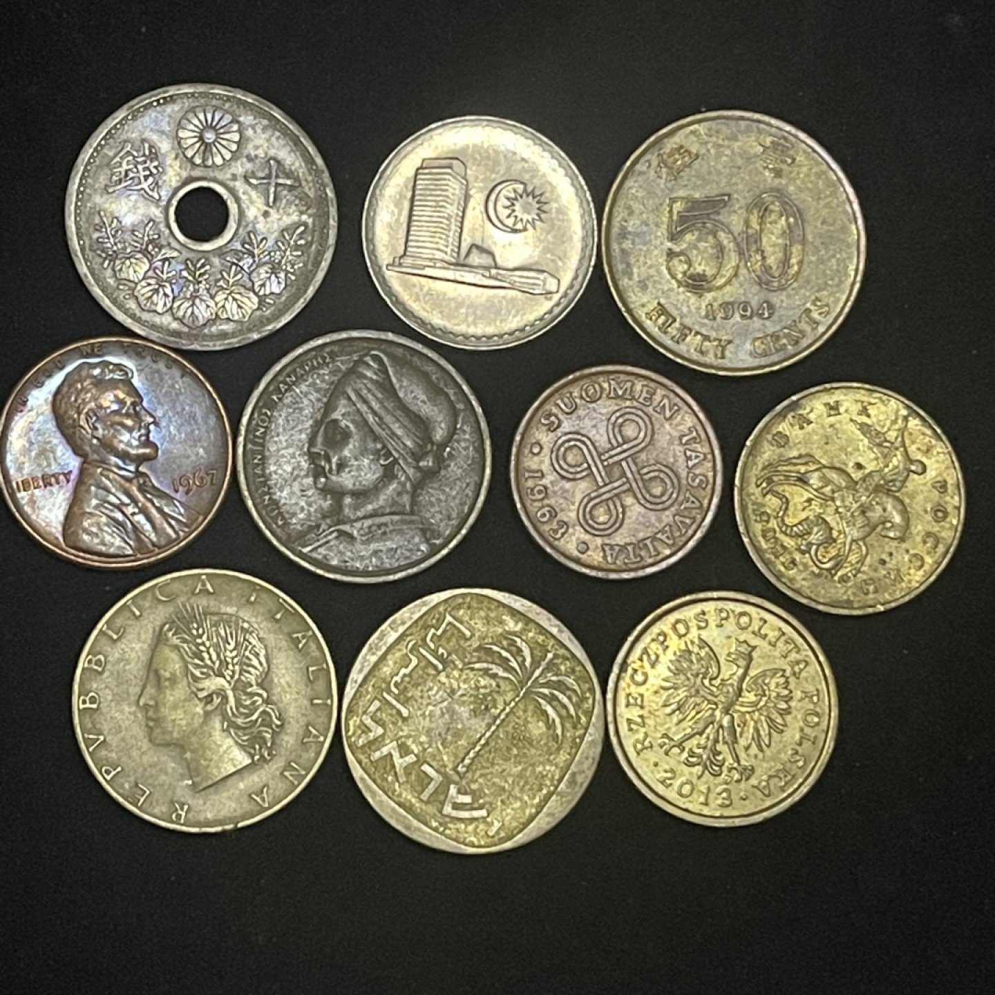 外国硬币0元起拍（13）22号所有订单统一发货 散币10枚