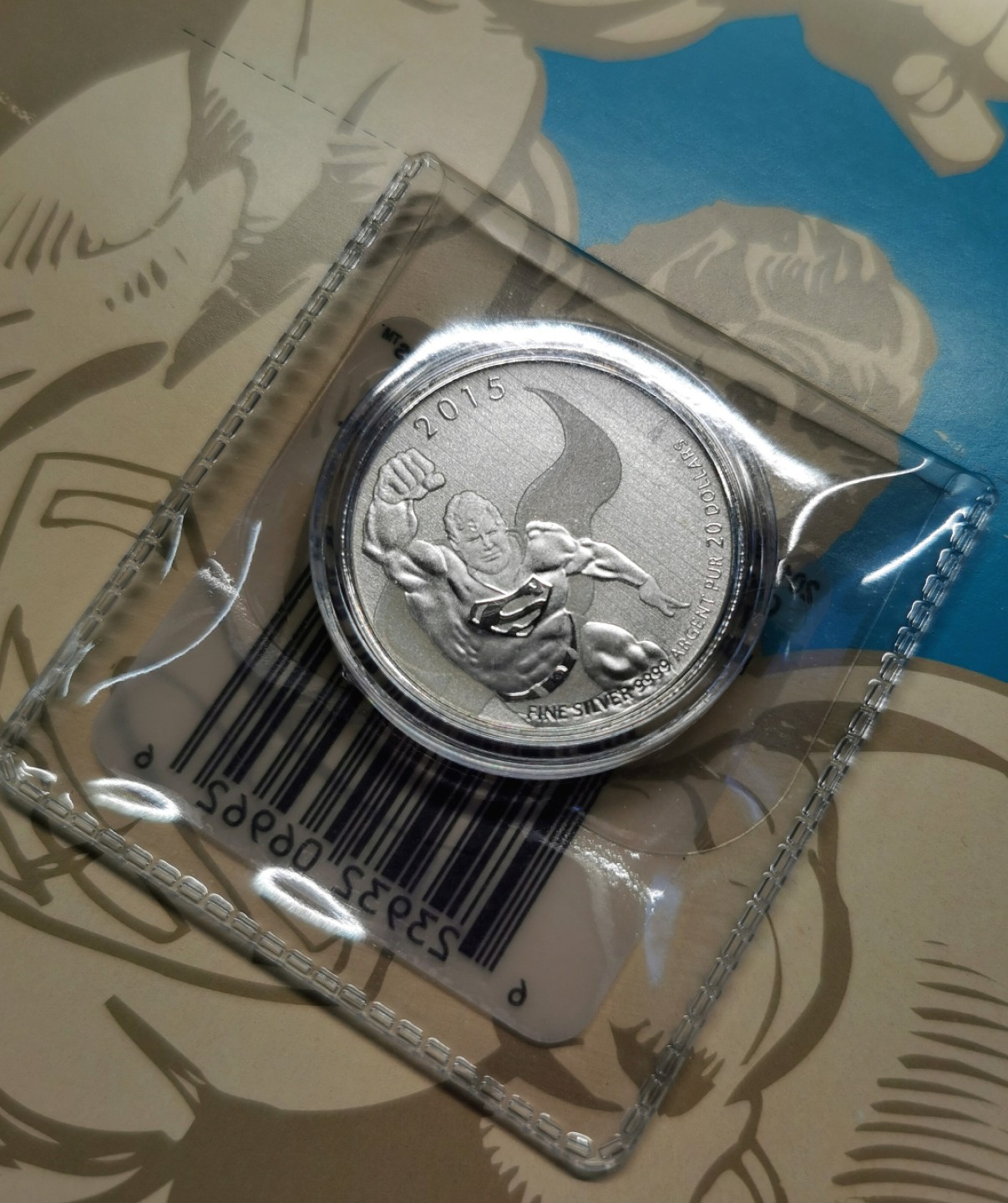 凡希社世界钱币微拍第二百十六期 加拿大野狼&超人20加元纪念银币原厂包装