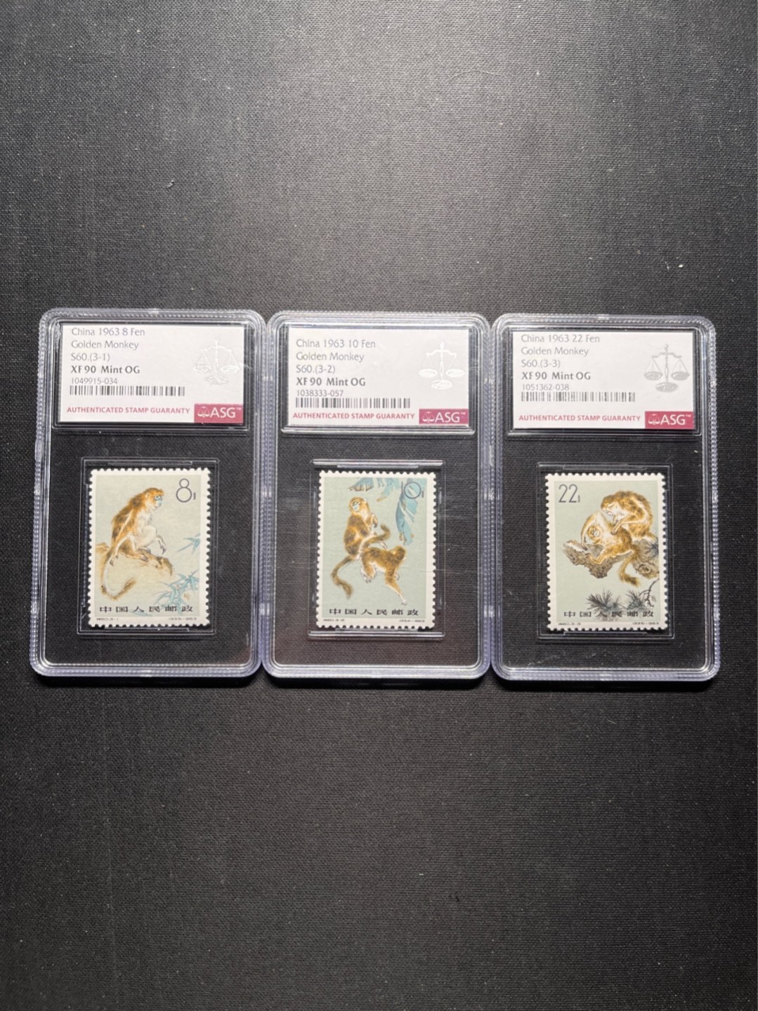 洪涛臻品 精选邮票限时拍卖第六十三期 特60金丝猴新全 ASG90同分一套OG，人气套票，白胶润泽，爱不释手，最严格时期出分，喜欢不要错过。ASG评级处于初级阶段，未来市场潜力巨大，注意提前囤精品货