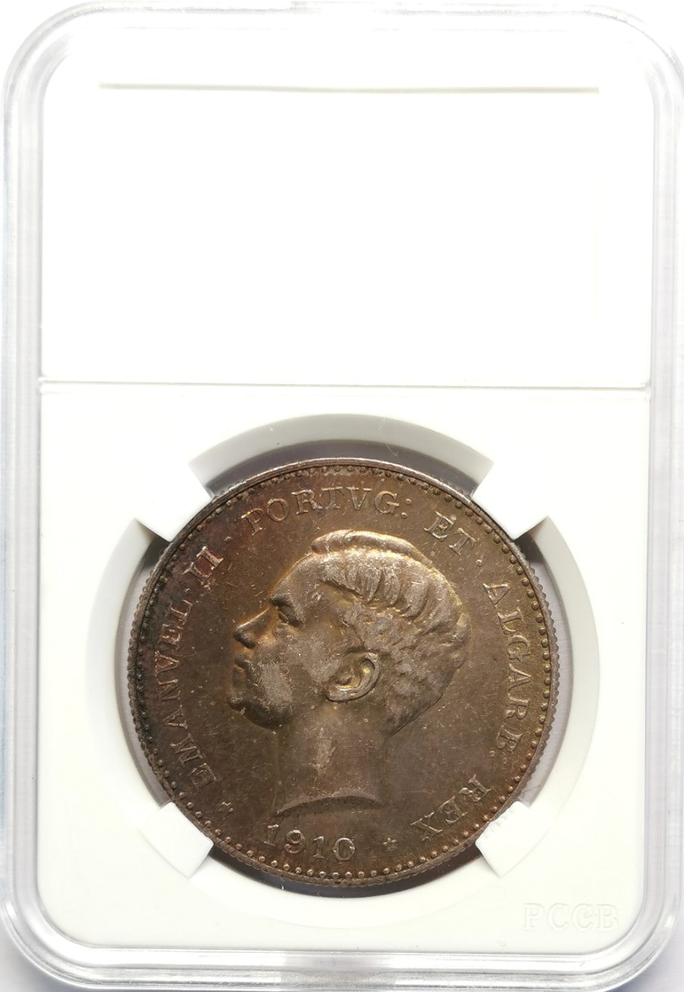 凡希社世界钱币微拍第二百十六期 1910葡萄牙半岛战争1000R大银AU