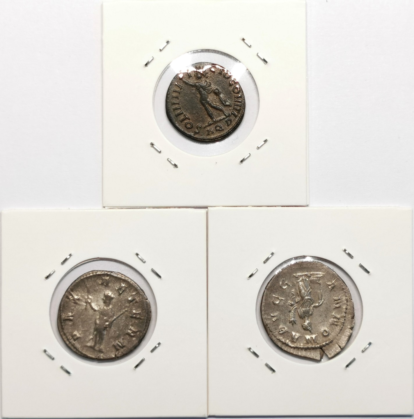 凡希社世界钱币微拍第二百十六期 古罗马皇帝菲利普dinar两银一铜极美品