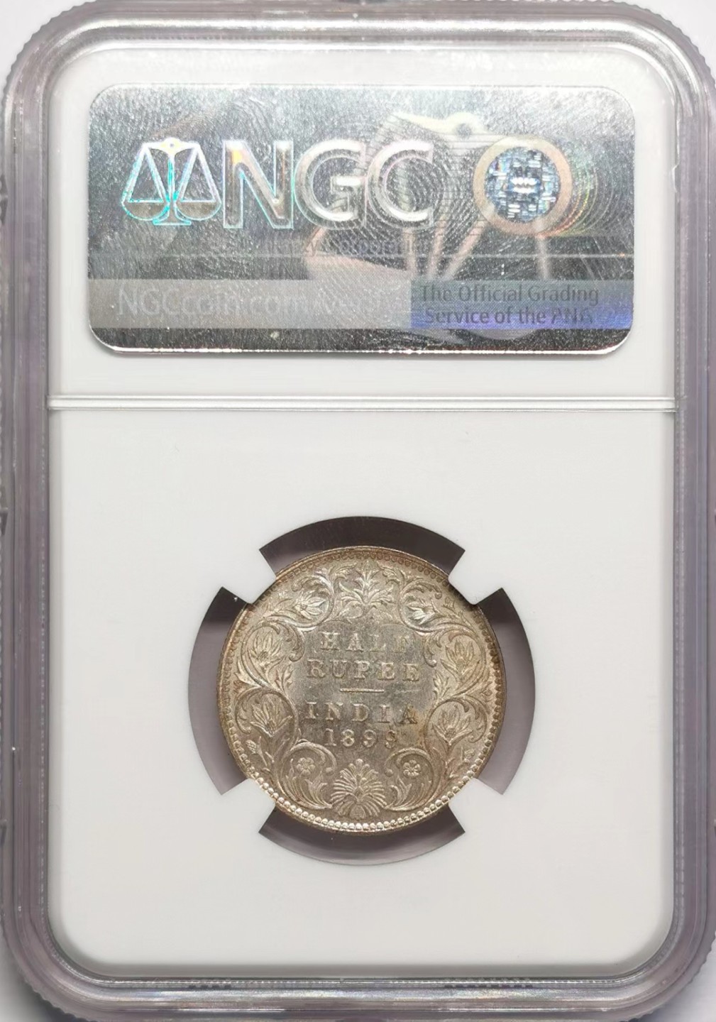 凡希社世界钱币微拍第二百十六期 1899B英属印度小维半卢比NGC-MS61