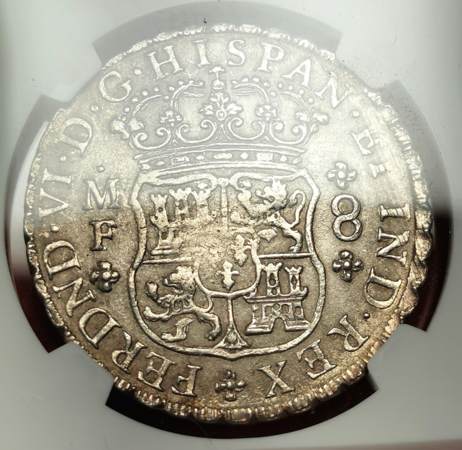 凡希社世界钱币微拍第二百十六期 荐！1752墨西哥斐迪南六世地球双柱NGC-MS61粉光淡彩收藏级！