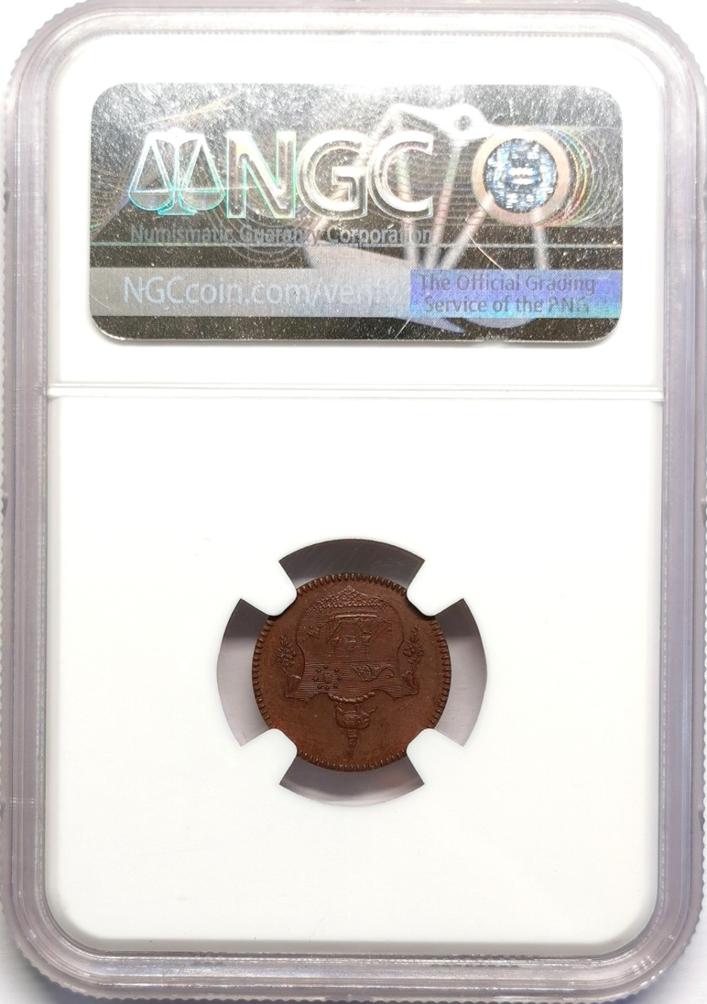 凡希社世界钱币微拍第二百十六期 荐！1796黄金海岸Tackoe铜质样币NGC-PF64铜色优美！