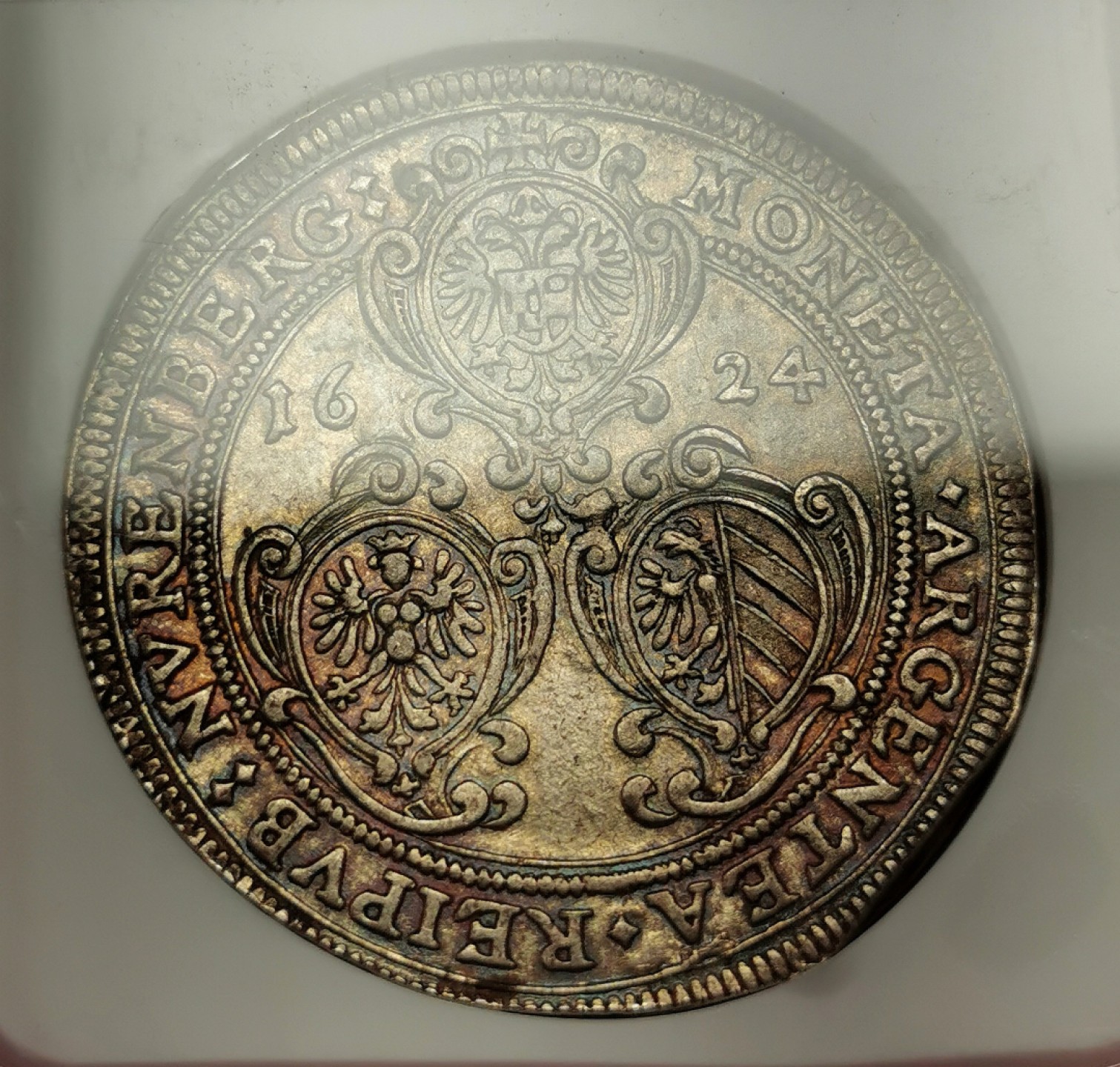 凡希社世界钱币微拍第二百十六期 1625纽伦堡三纹章泰勒大银NGC-AU55