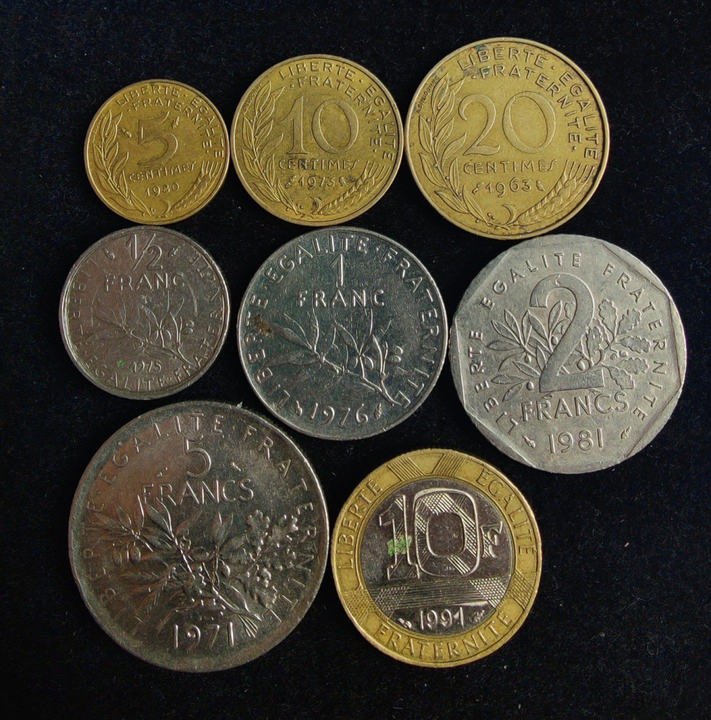 ♥一只鱼（世界钱币第六期） 法国套币