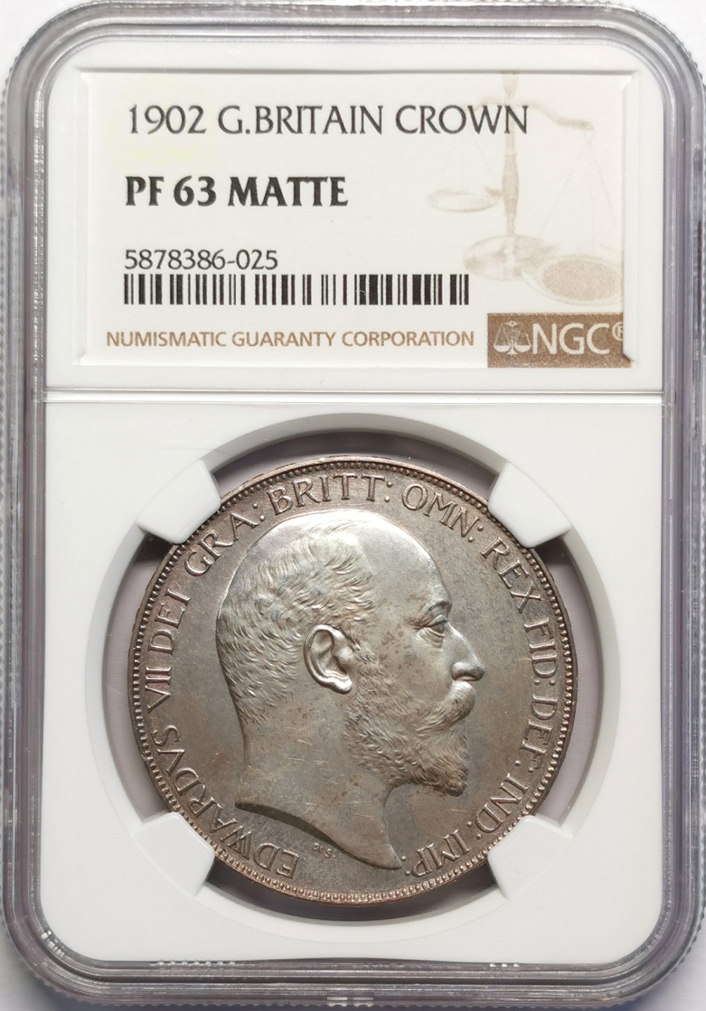 凡希社世界钱币微拍第二百十六期 荐！1902英国爱七马剑NGC-PF63MATTE！