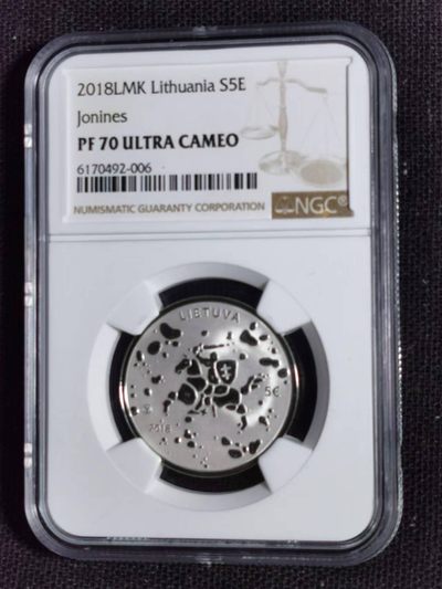 刘世昌艺术品销售中心～虎踞龙蟠*金杨在线联拍群第321期  - 陶宛2018年5欧元“仲夏夜”彩色精制银币（NGC PF70 串号：6170492-006）1枚，含证书。此币荣获当年世界硬币大奖赛～“最佳银币”奖。