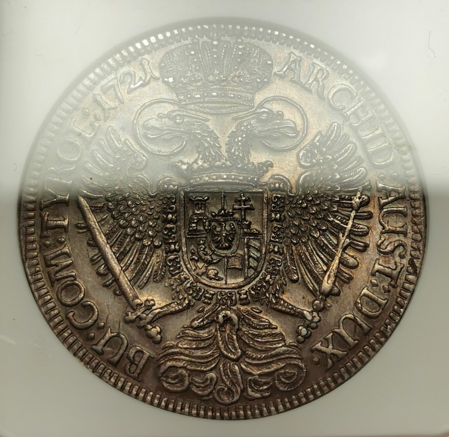 凡希社世界钱币微拍第二百十六期 荐！1721神罗查理六世泰勒大银NGC-MS63包浆醇美细节一流！