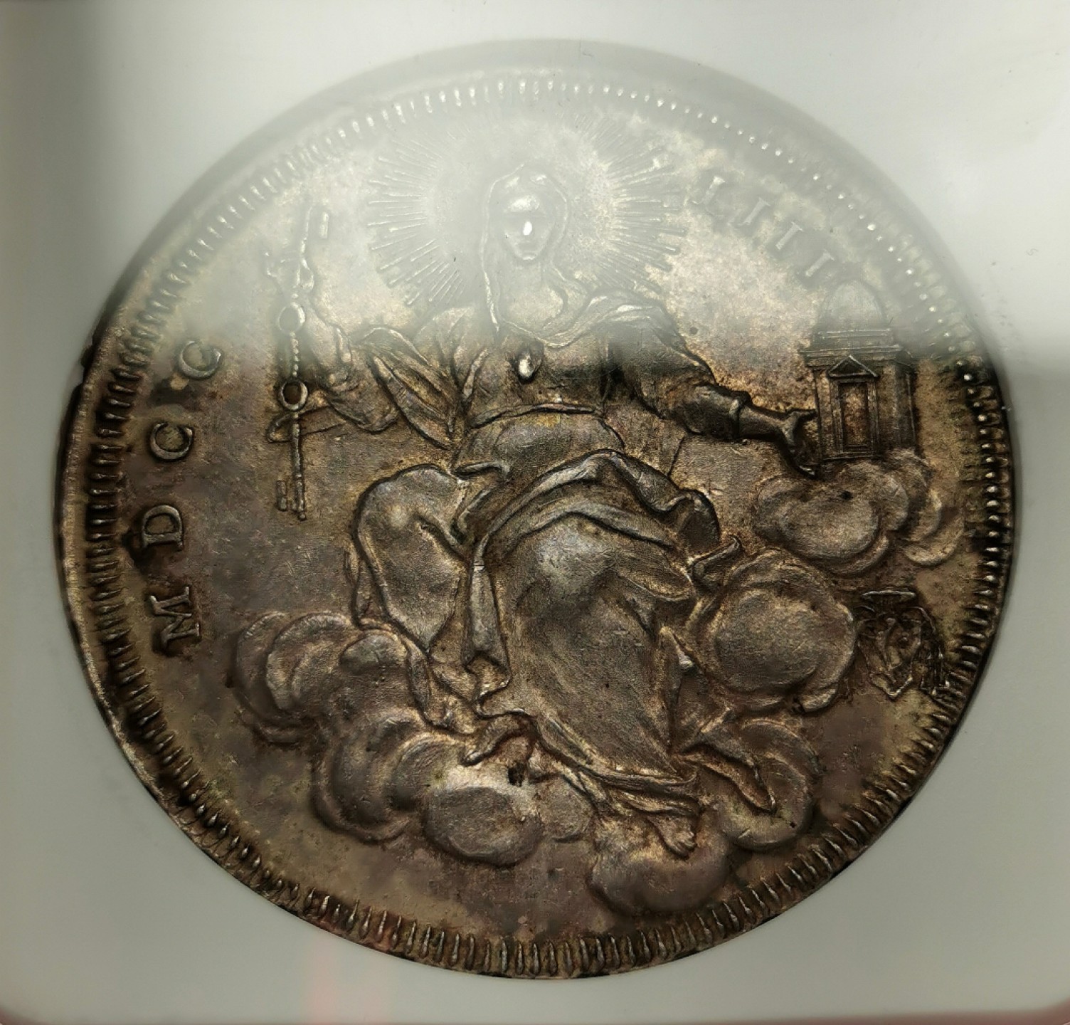 凡希社世界钱币微拍第二百十六期 荐！1753教皇国本笃十四SCUDO大银NGC-AU58图文深峻色调迷人！