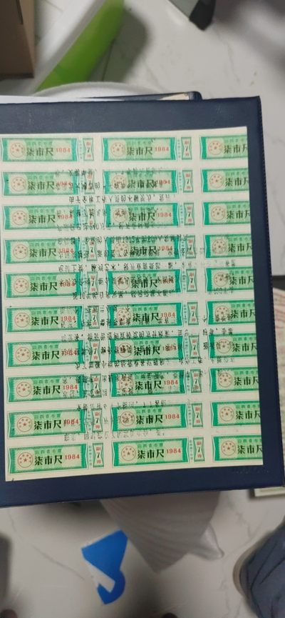 周日拍场，全场票证 - 1984年整版布票—柒市尺，