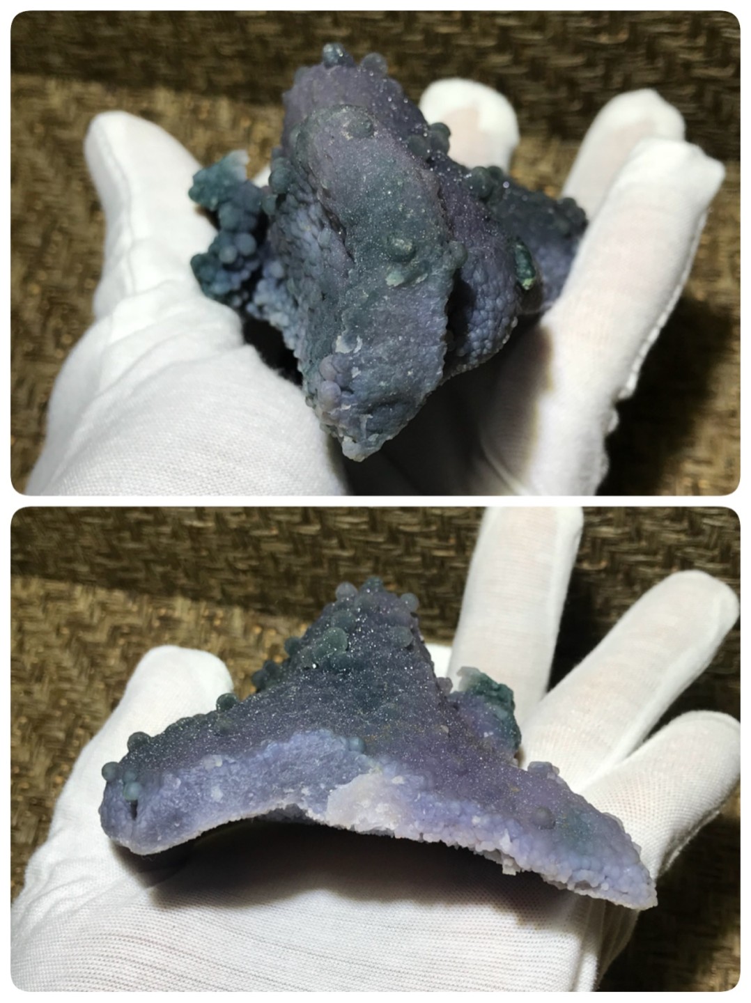 精美印尼满天星紫罗兰葡萄玛瑙大原石一个，