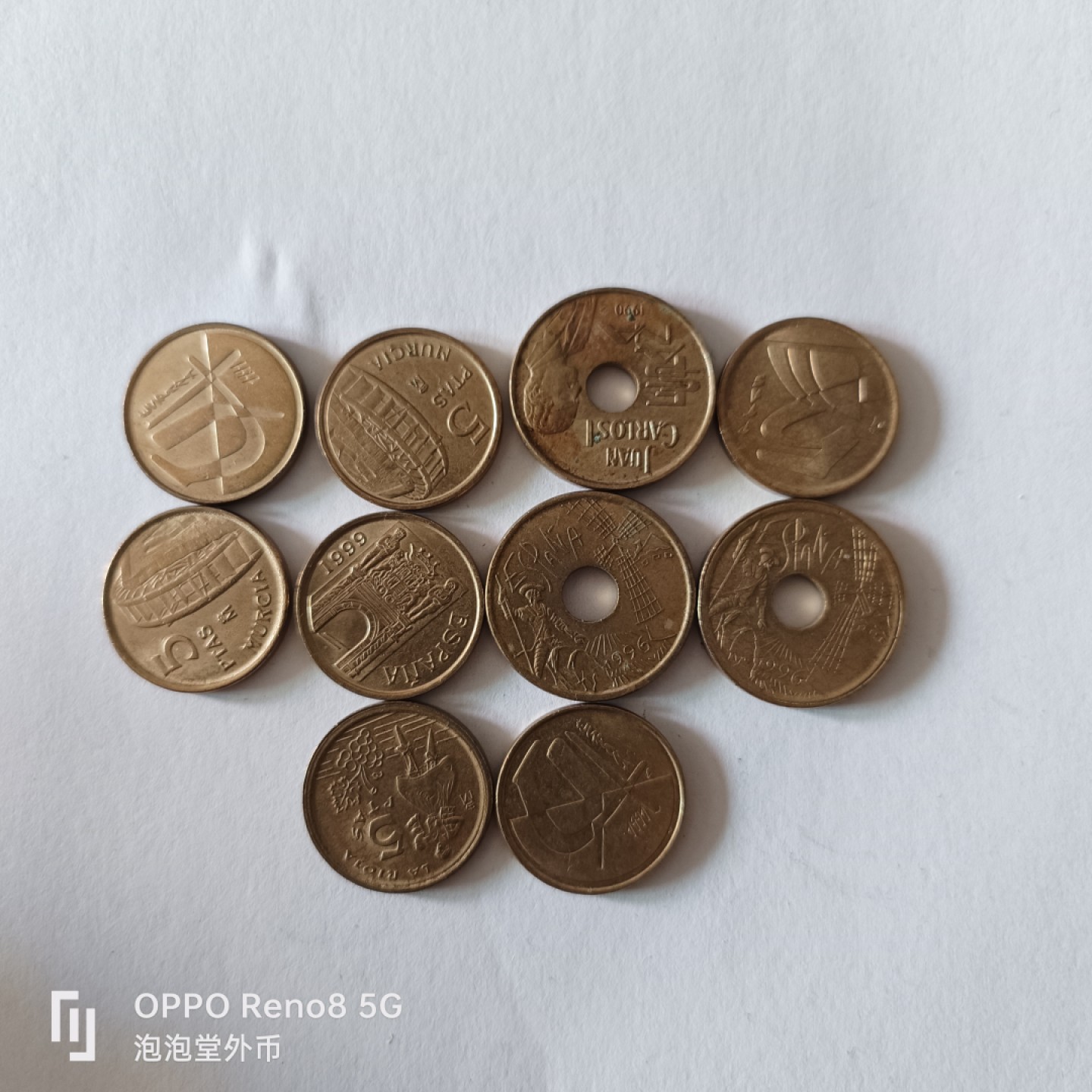 泡泡堂微拍第九幕，零佣金，零押金，满二十元包邮 西班牙纪念币好品十个