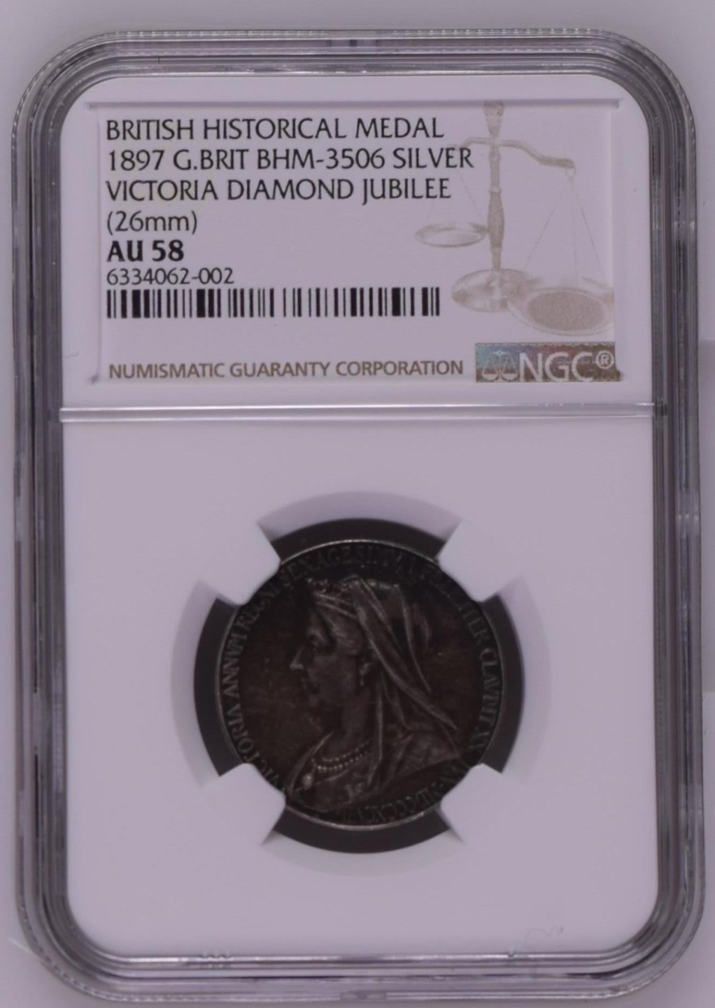 大中华拍卖第700期 1897年英国维多利亚女王登基银章