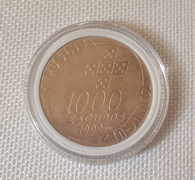 钱币专场（散币、套币、银币 ） - 葡萄牙1999年大银币1000埃斯库多