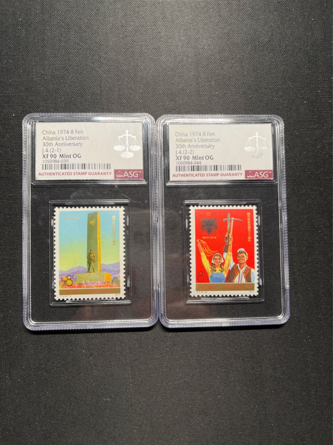 洪涛臻品 精选邮票限时拍卖第六十二期 J4阿尔巴尼亚新全 ASG90分OG  金粉闪亮，JT早期精品套票，版撕绝中绝送评，最严格时期出分，目前ASG评级处于初级阶段，注意趁早下手囤精品货，未来一定有意想不到的收获。近期价格回升，注意趁便宜上车